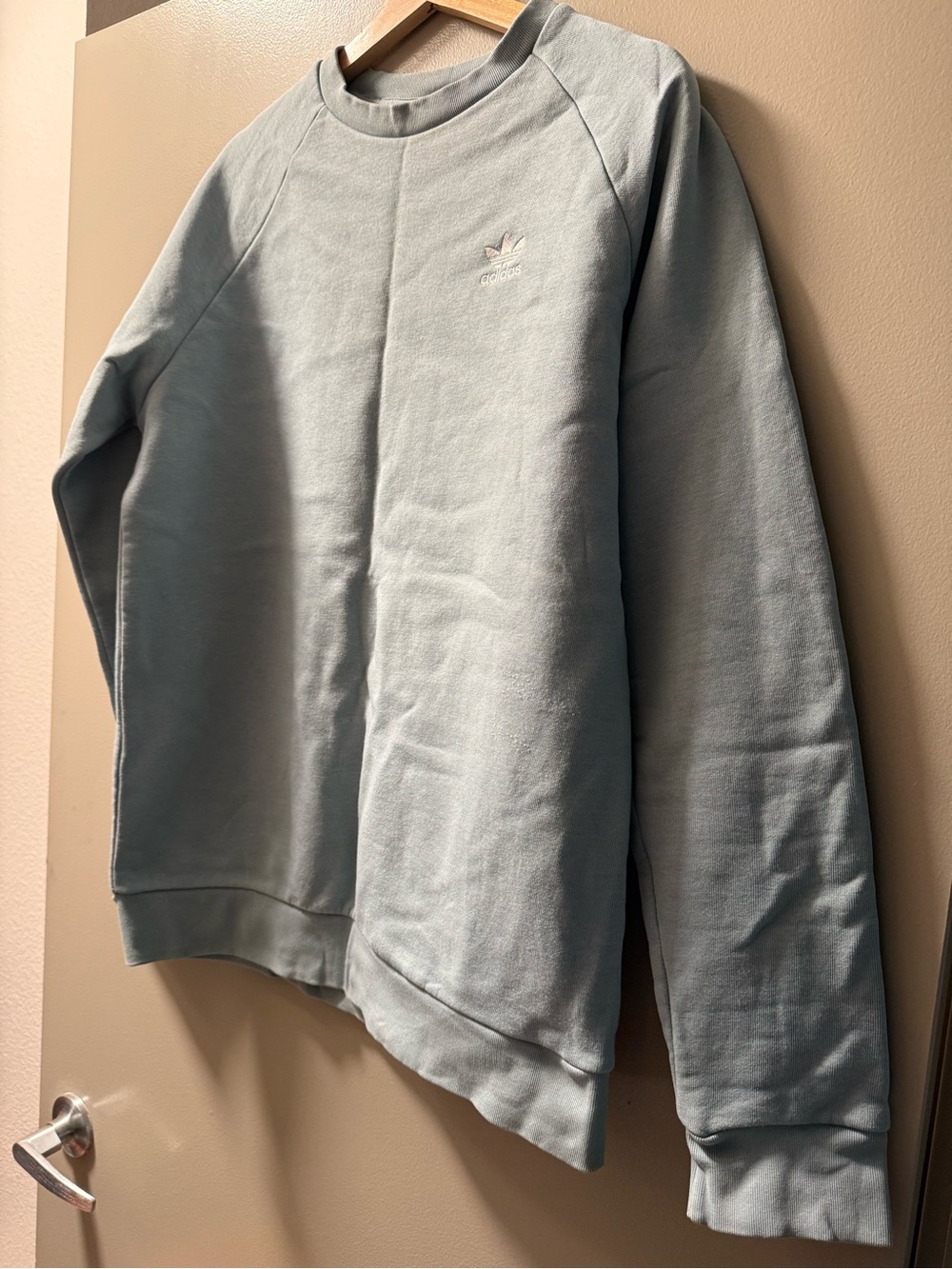 adidas Light Blue Trefoil Crewneck Sweatshirt